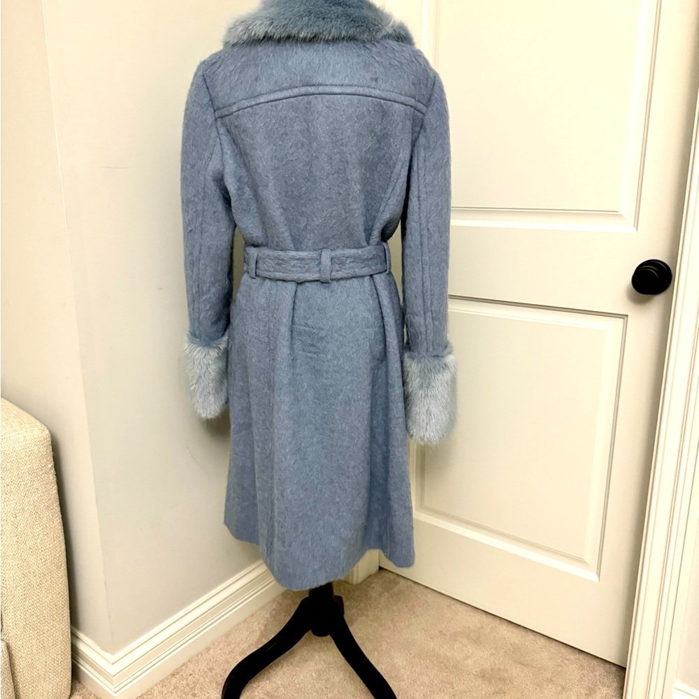 Kate Spade Tie Waist Coat - Raindrop - Picture 3 of 6